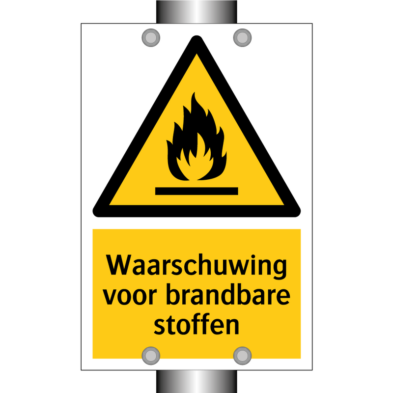 Waarschuwing voor brandbare stoffen