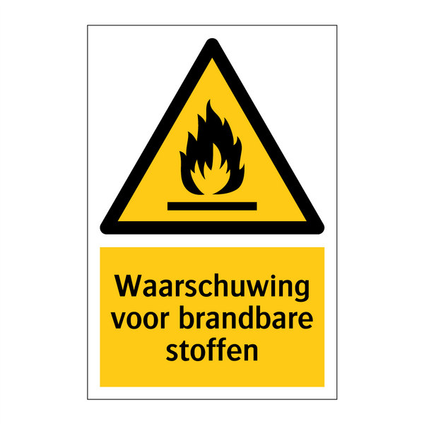 Waarschuwing voor brandbare stoffen