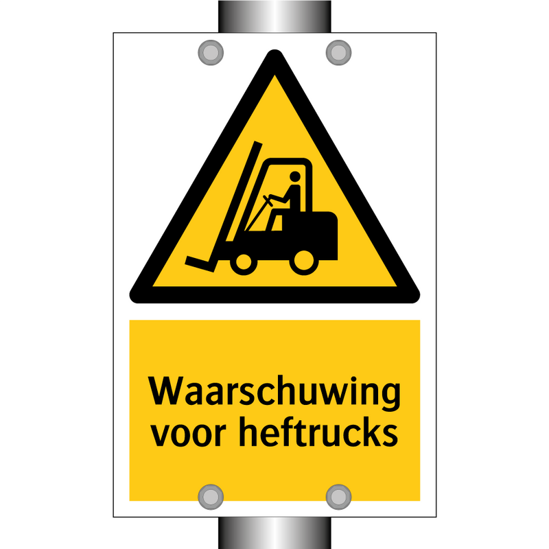 Waarschuwing voor heftrucks