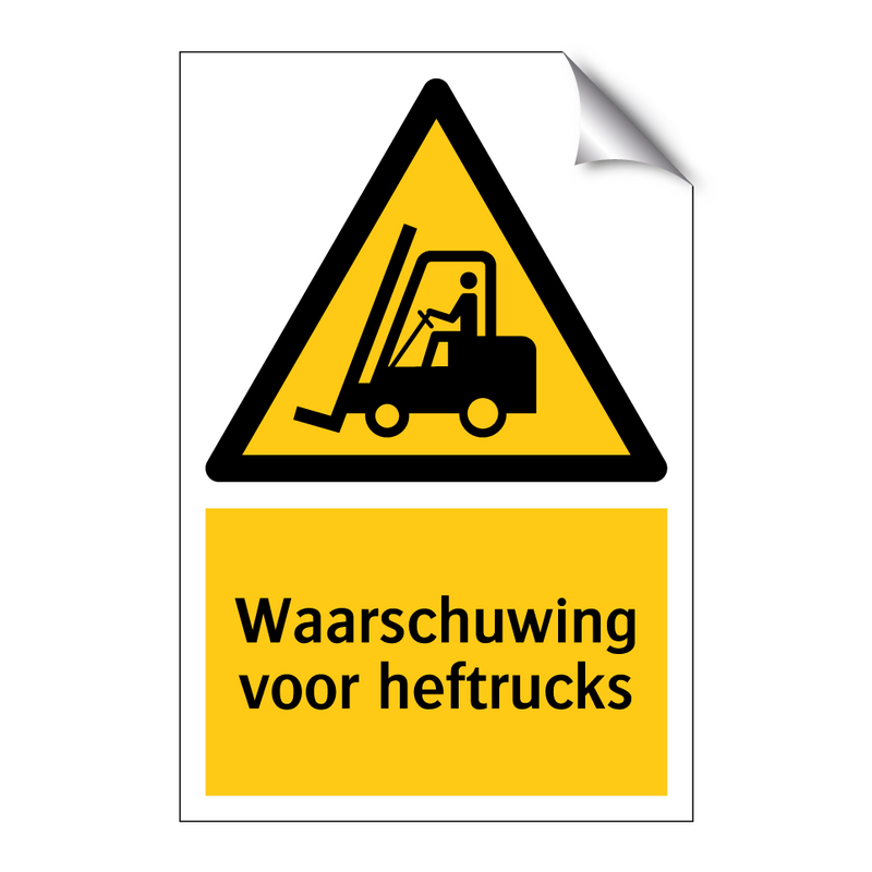 Waarschuwing voor heftrucks