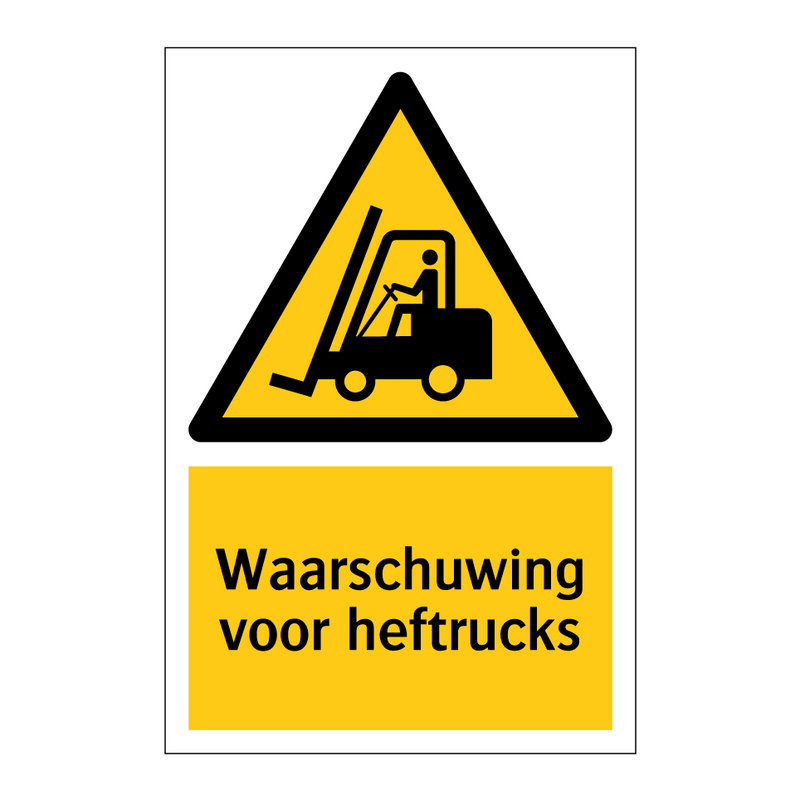 Waarschuwing voor heftrucks