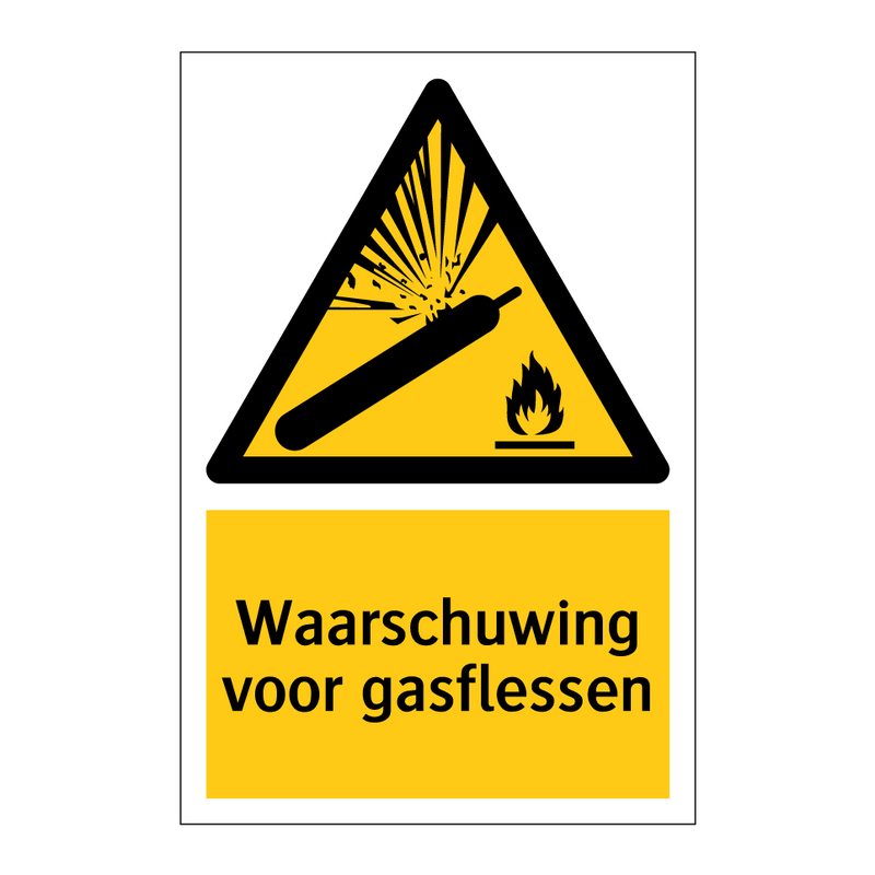 Waarschuwing voor gasflessen