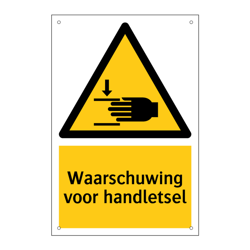 Waarschuwing voor handletsel