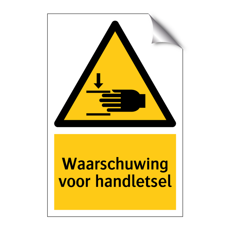 Waarschuwing voor handletsel