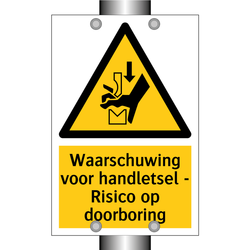 Waarschuwing voor handletsel - Risico op doorboring