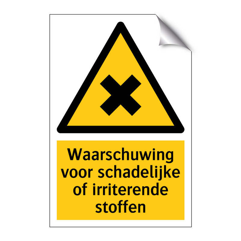 Waarschuwing voor schadelijke of irriterende stoffen