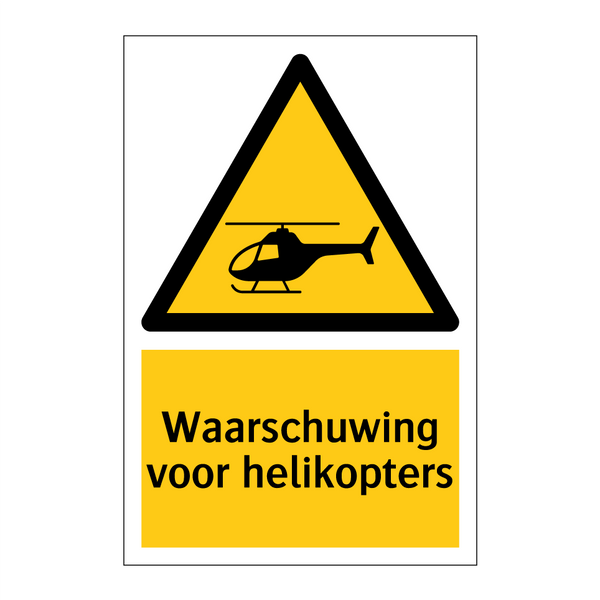 Waarschuwing voor helikopters