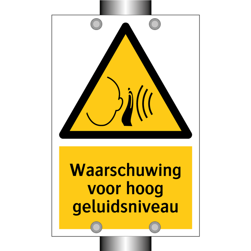 Waarschuwing voor hoog geluidsniveau