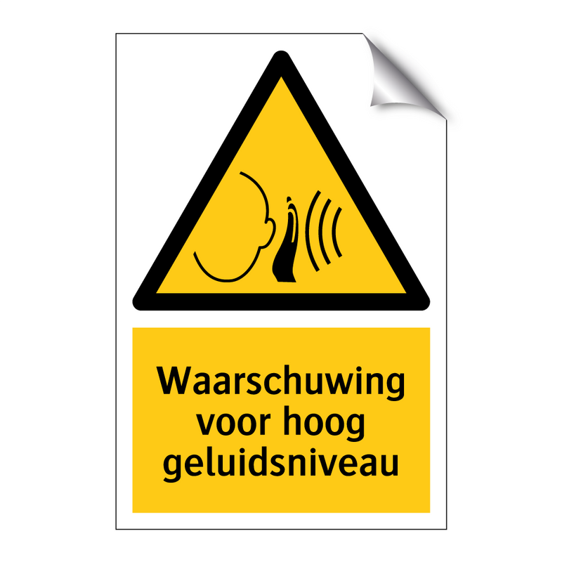 Waarschuwing voor hoog geluidsniveau