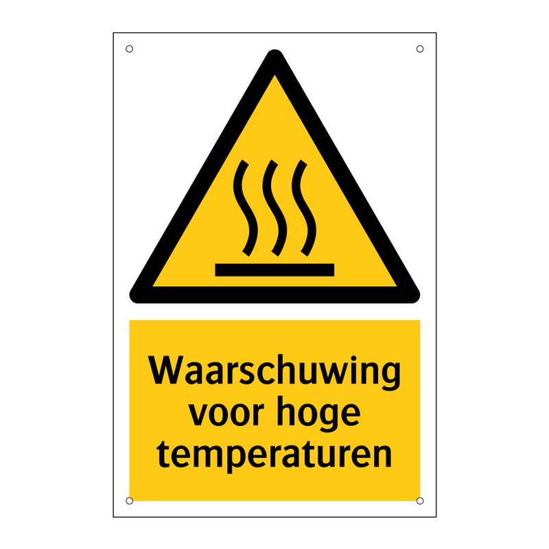 Waarschuwing voor hoge temperaturen