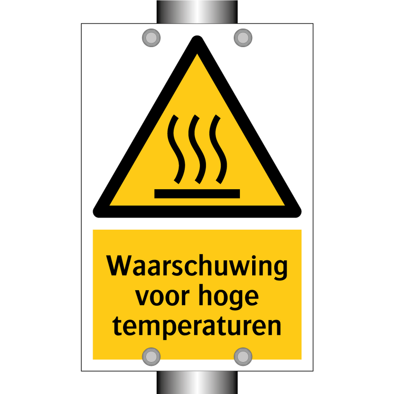 Waarschuwing voor hoge temperaturen