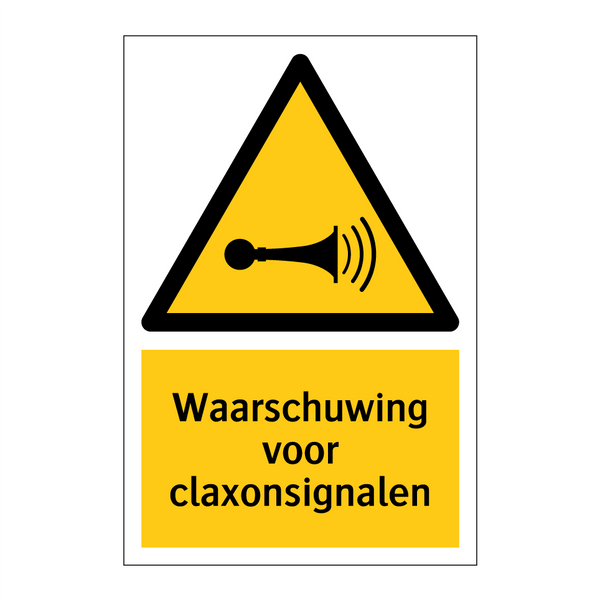 Waarschuwing voor claxonsignalen