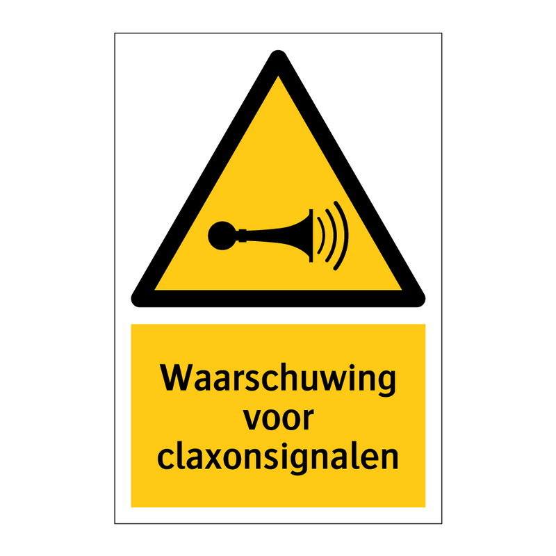 Waarschuwing voor claxonsignalen