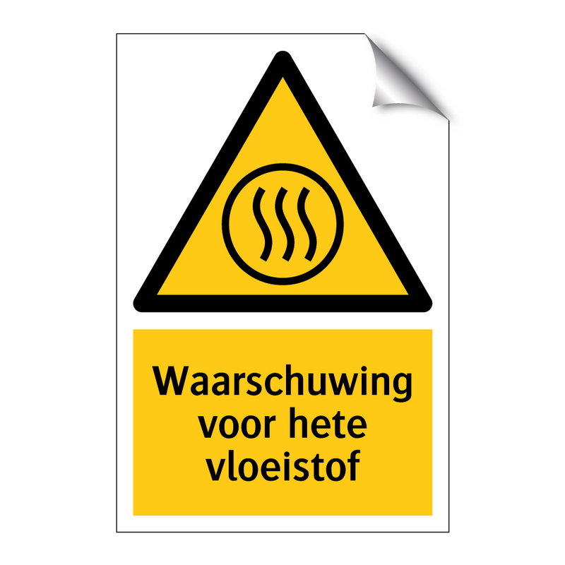 Waarschuwing voor hete vloeistof