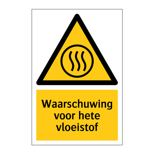 Waarschuwing voor hete vloeistof