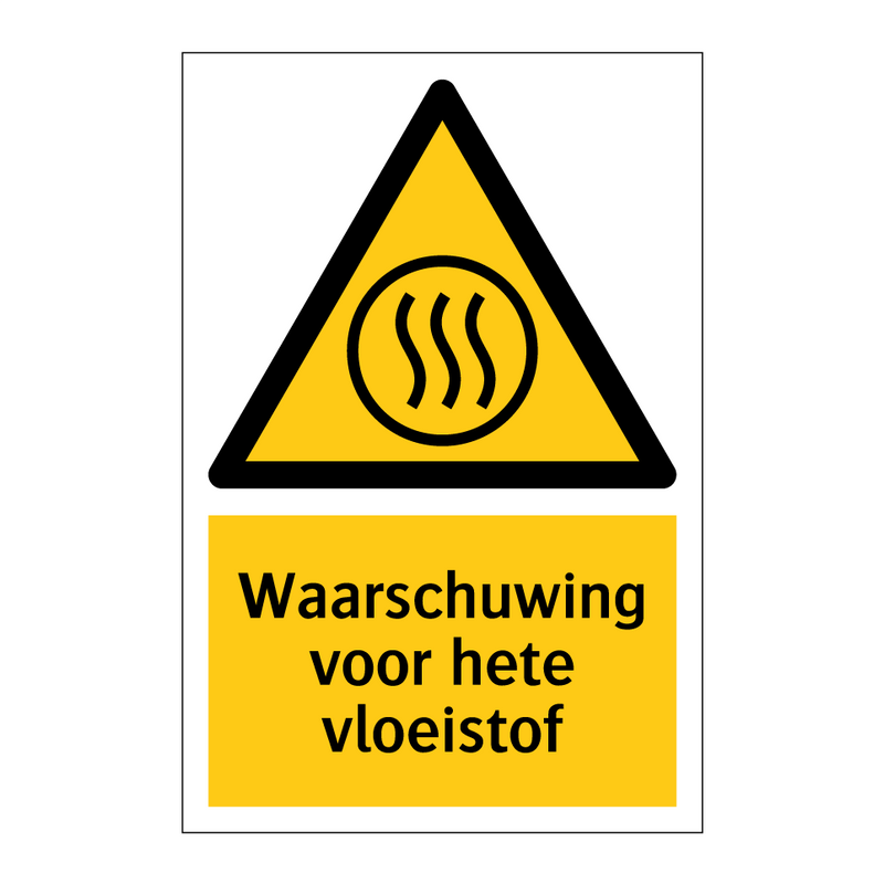 Waarschuwing voor hete vloeistof