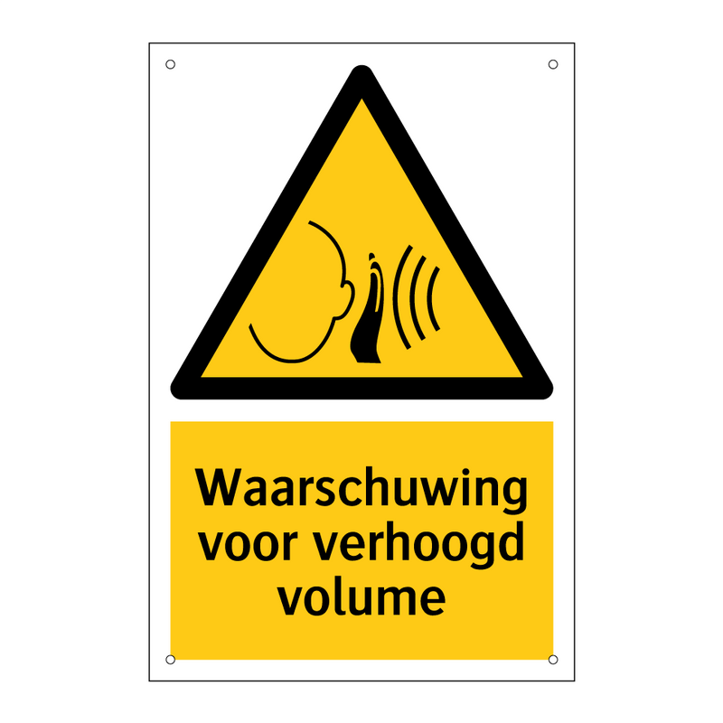 Waarschuwing voor verhoogd volume