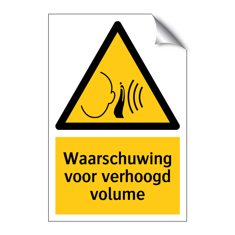 Waarschuwing voor verhoogd volume