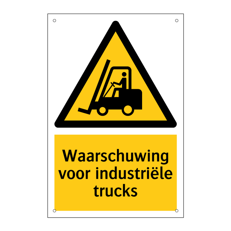 Waarschuwing voor industriële trucks