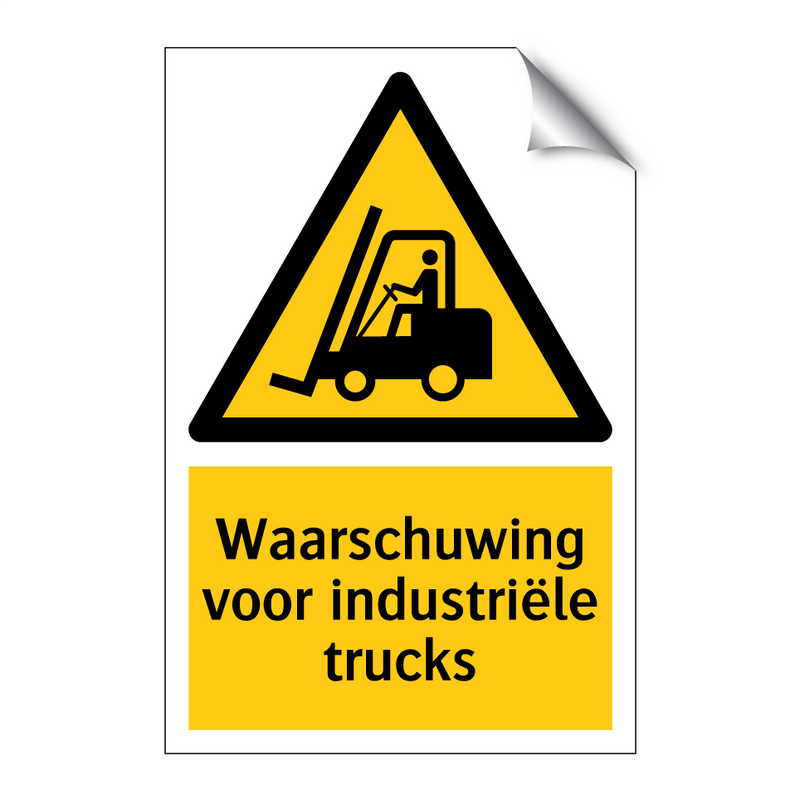 Waarschuwing voor industriële trucks