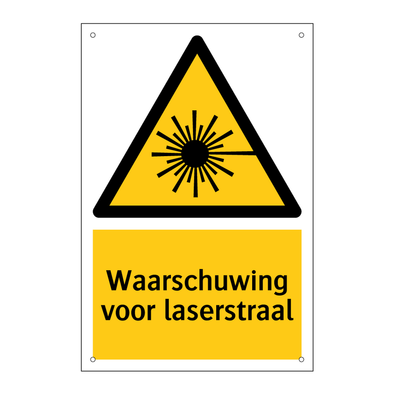 Waarschuwing voor laserstraal