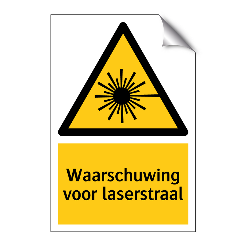 Waarschuwing voor laserstraal