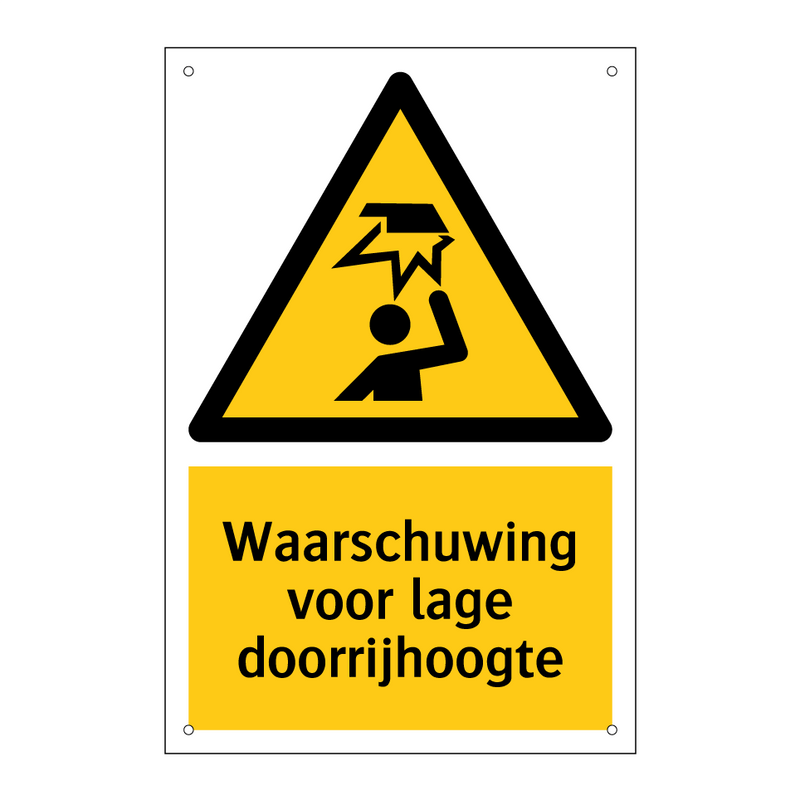 Waarschuwing voor lage doorrijhoogte