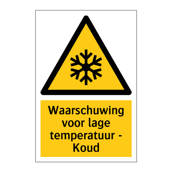 Waarschuwing voor lage temperatuur - Koud