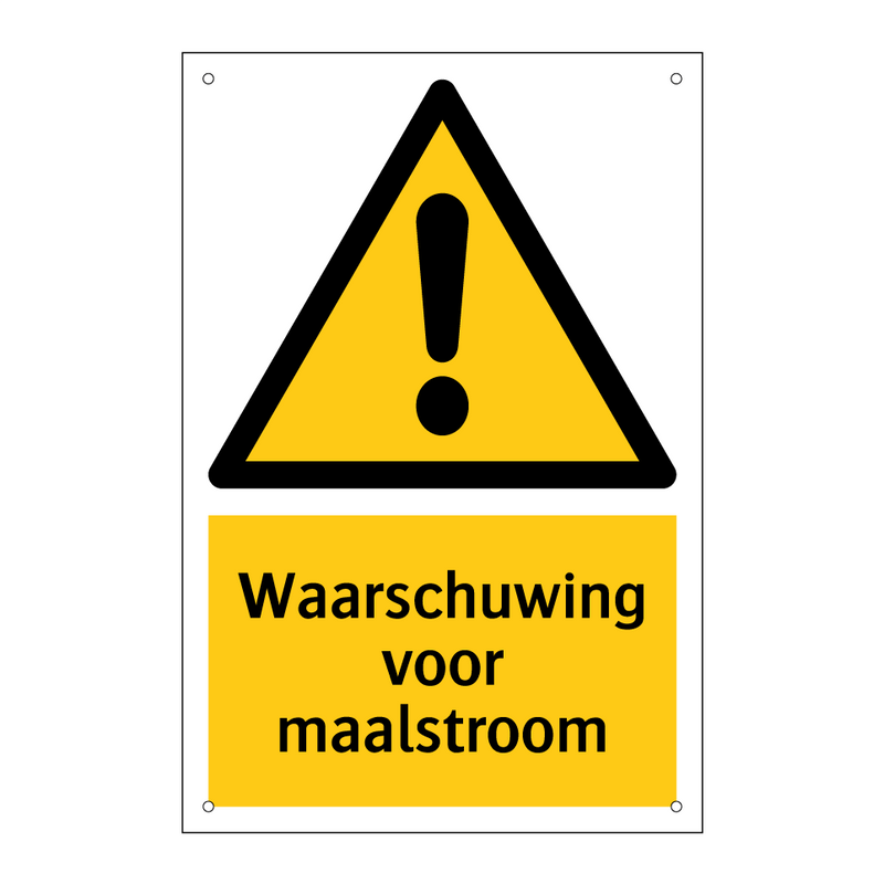 Waarschuwing voor maalstroom