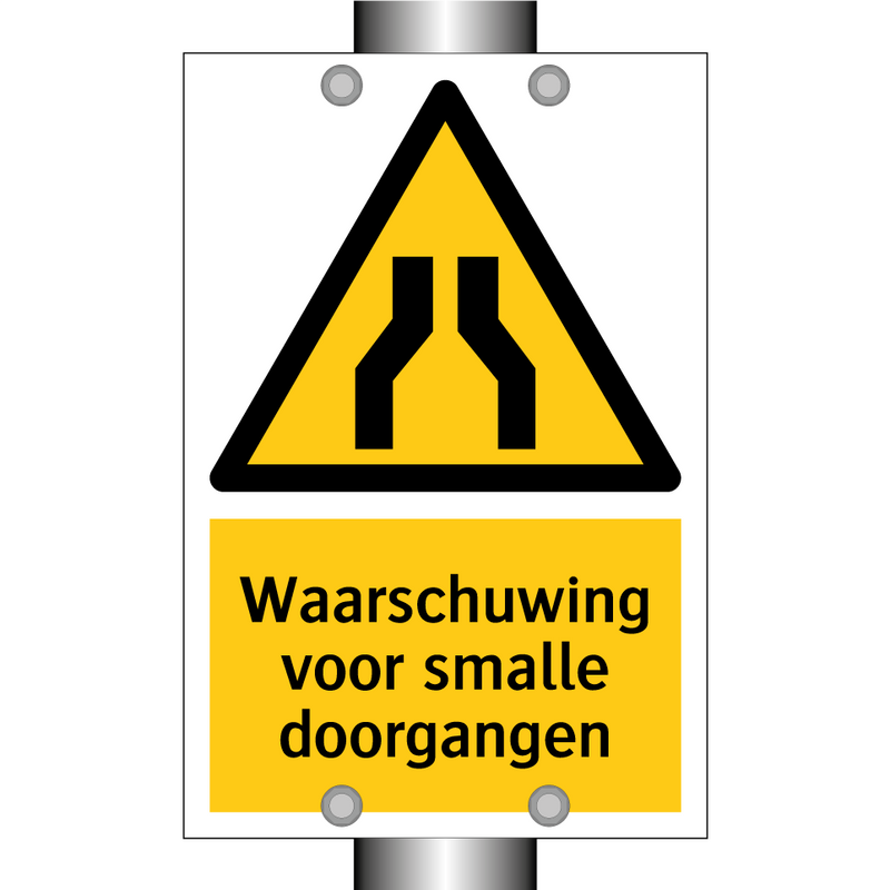 Waarschuwing voor smalle doorgangen