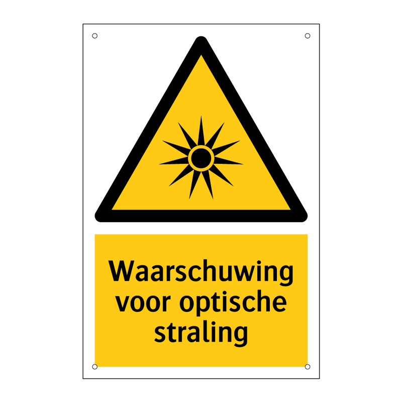 Waarschuwing voor optische straling