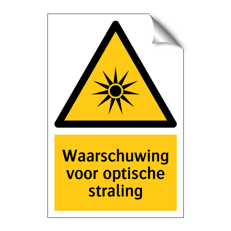 Waarschuwing voor optische straling