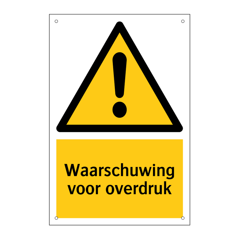 Waarschuwing voor overdruk