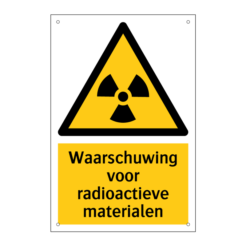 Waarschuwing voor radioactieve materialen