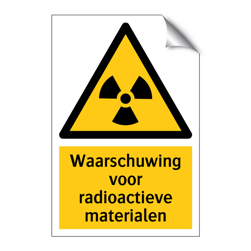 Waarschuwing voor radioactieve materialen