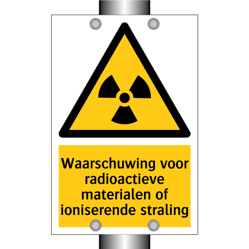 Waarschuwing voor radioactieve materialen of ioniserende straling