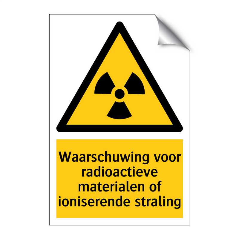 Waarschuwing voor radioactieve materialen of ioniserende straling