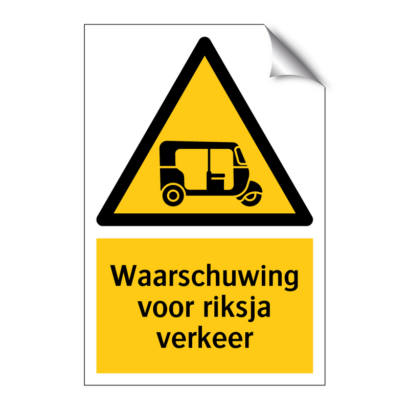 Waarschuwing voor riksja verkeer