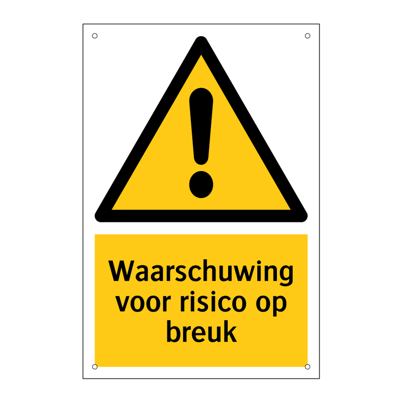 Waarschuwing voor risico op breuk