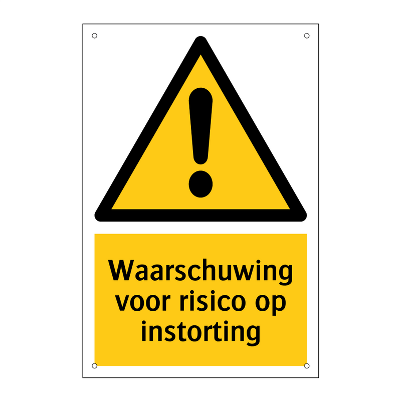 Waarschuwing voor risico op instorting