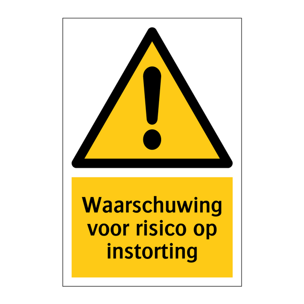 Waarschuwing voor risico op instorting