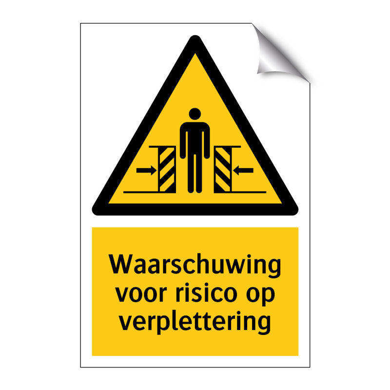 Waarschuwing voor risico op verplettering