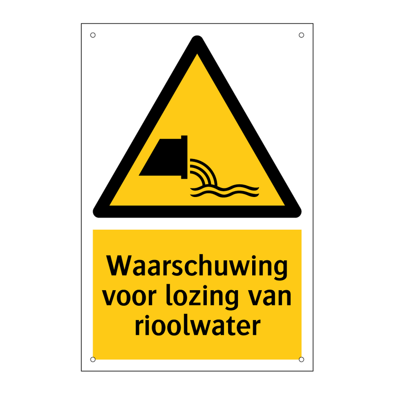 Waarschuwing voor lozing van rioolwater