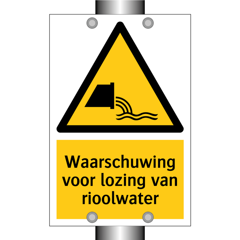 Waarschuwing voor lozing van rioolwater