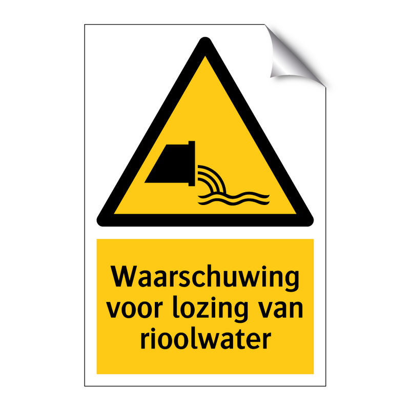 Waarschuwing voor lozing van rioolwater