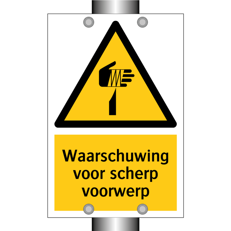 Waarschuwing voor scherp voorwerp