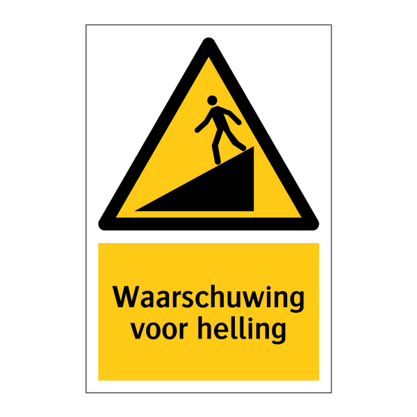 Waarschuwing voor helling