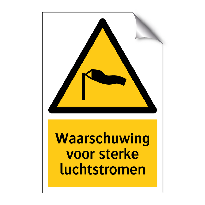 Waarschuwing voor sterke luchtstromen