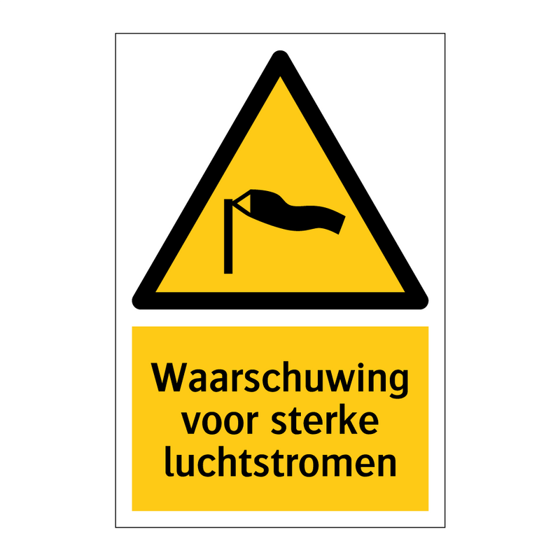 Waarschuwing voor sterke luchtstromen