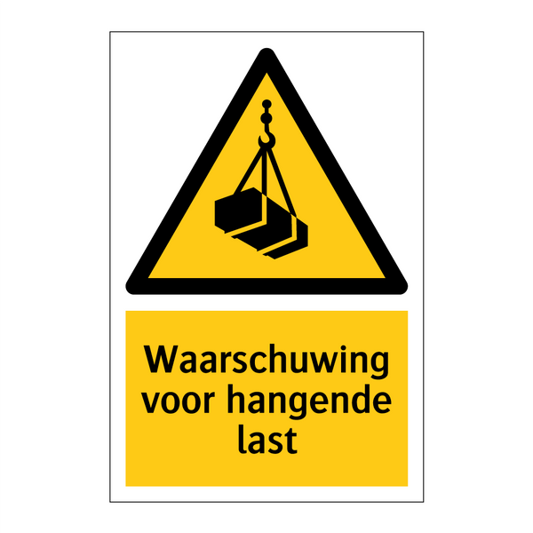 Waarschuwing voor hangende last